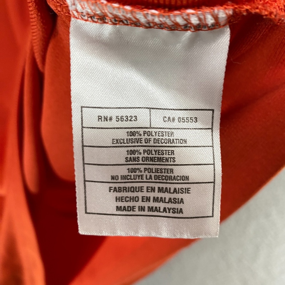 Nike Y2K T-Shirt Mens Large Orange Short Sleeve Vintage Wicking Workout - Picture 8 of 12